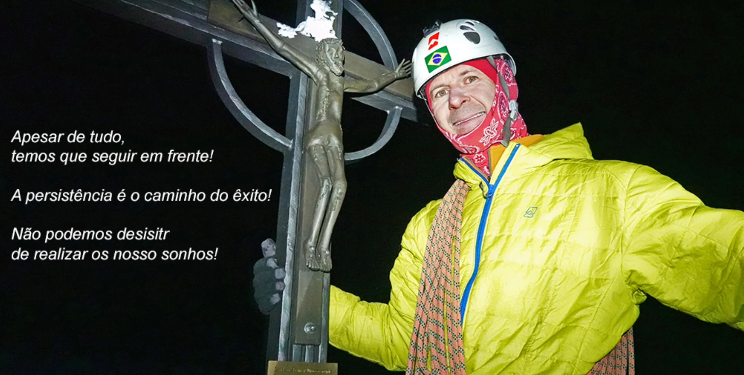 Waldemar Niclevicz em expedição